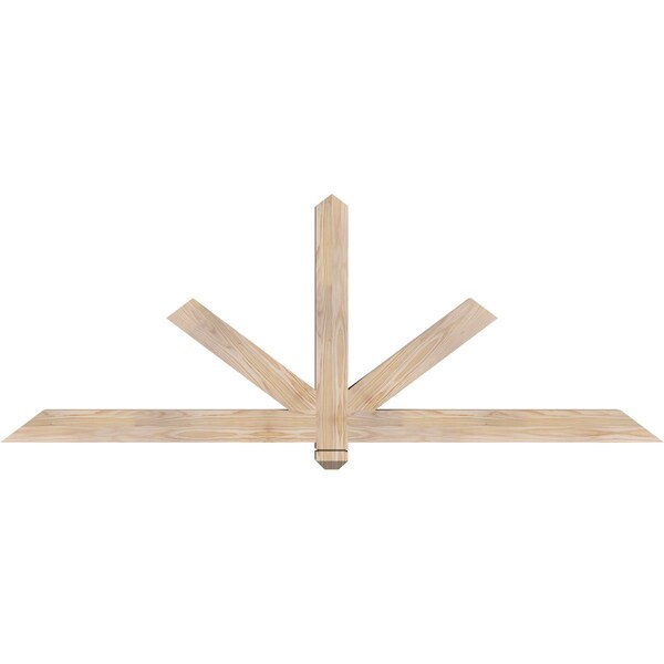 Ekena Millwork Kennewick Smooth Timber Gable Bracket, Douglas Fir, 72"W x 27"H x 3 1/2"D x 3 1/2"F, 9/12 Pitch GBW072X27X0404KEN00SDF - main